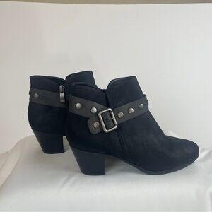 Roxy Black Ankle Boots with Studded Strap